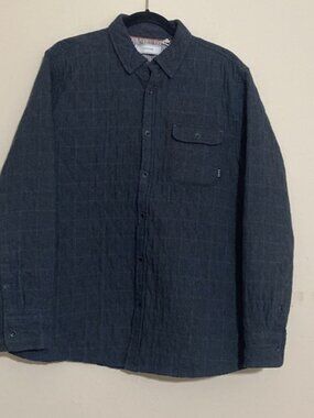 Five four jacket mens XL quilted Dark Gray Button-Up lightweight outdoor casual